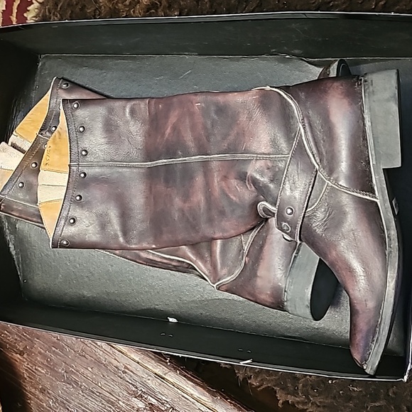 Nib Golden Goose Kate boots 37 or 7 burgundy gorgeous - Picture 3 of 6